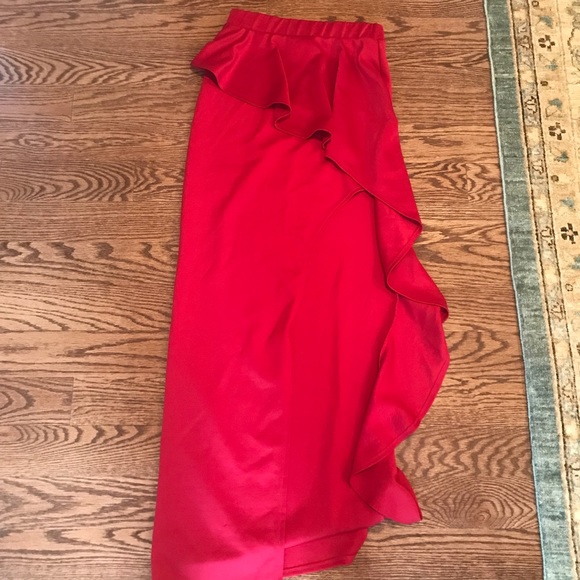 Red Flamenco Skirt with Slit❤️😘😏 Medium-Windsor - Picture 2 of 4